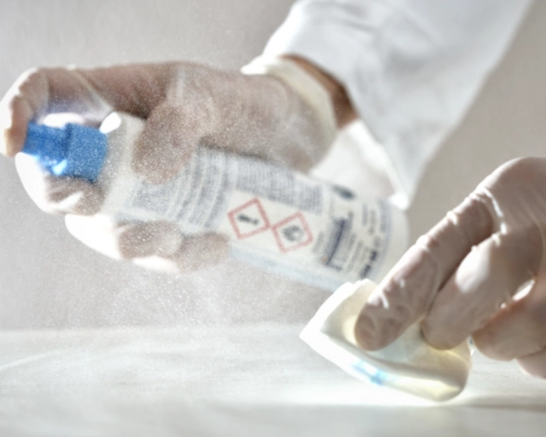 Disinfecting high-touch surfaces to prevent cross-contamination and disease