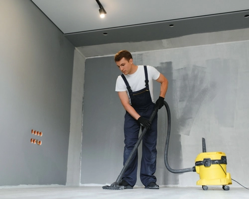 Removing fine construction dust during the rough cleaning phase