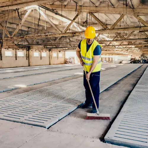 Detailed site cleanup readying the finished space for client handover
